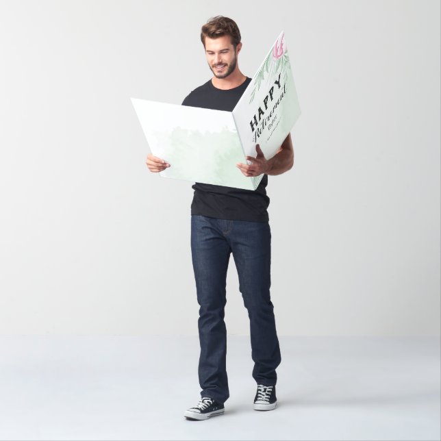 Boho Watercolor Retirement Congratulation Card (In Situ)