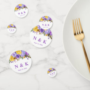 Boho Watercolor Spring Flowers Wedding Confetti