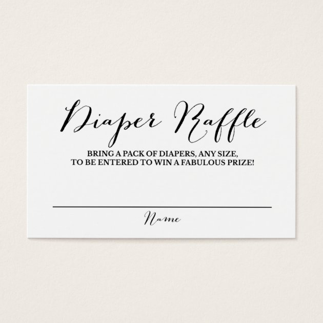 Boho Watercolor Succulents Diaper Raffle Game Business Card