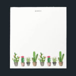 Boho Watercolor Succulents Personalized Notepad<br><div class="desc">Colorful and whimsical note pad featuring watercolor potter succulents. This will be a perfect accent for your office.</div>