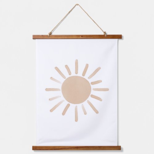 Boho Watercolor Sun Nursery Decor Hanging Tapestry