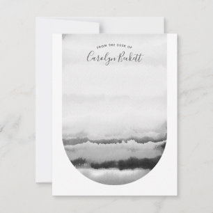 Boho Watercolor Tie-Dye Custom Stationery - Gray