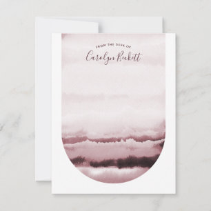 Boho Watercolor Tie-Dye Custom Stationery - Plum