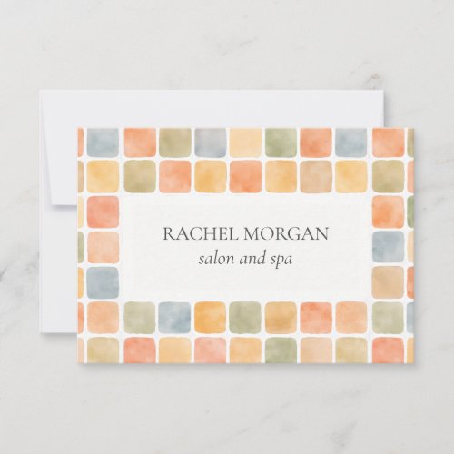 BOHO WATERCOLOR TILES WARM PASTEL gift card