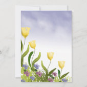 Boho Watercolor Tulips | Violets Bridal Shower Invitation (Back)