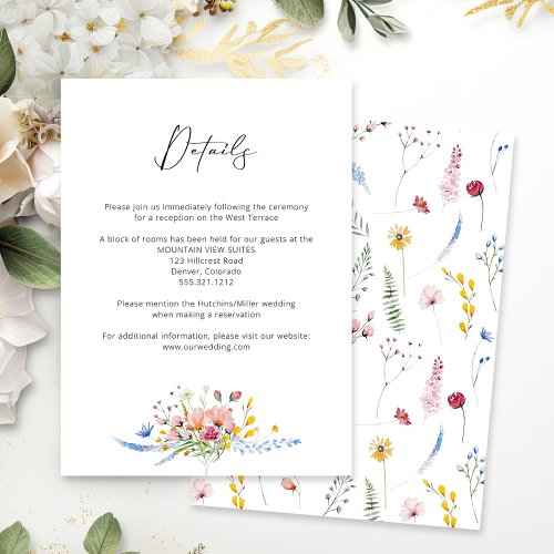 Boho Watercolor Wildflower Calligraphy Wedding