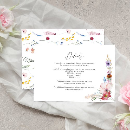 Boho Watercolor Wildflower Calligraphy Wedding