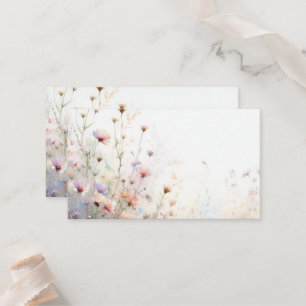 Boho Watercolor Wildflower Floral Personalize Place Card