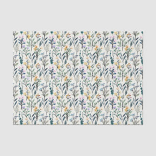 Boho Watercolor Wildflower Tissue Paper