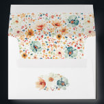 Boho Watercolor Wildflowers Pattern Elegant Modern Envelope<br><div class="desc">These watercolor earthy painted wildflowers pattern envelopes add a touch of sophistication to your most special celebrations.</div>