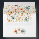 Boho Watercolor Wildflowers Pattern Elegant Modern Envelope<br><div class="desc">These watercolor earthy painted wildflowers pattern envelopes add a touch of sophistication to your most special celebrations.</div>