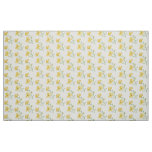 Boho Watercolor Yellow Floral Pattern Fabric