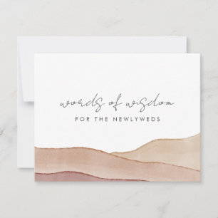 Boho Watercolour Abstract Classic Words of Wisdom  Advice Card