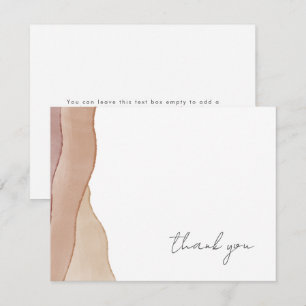 Boho Watercolour Abstract Thank You Card