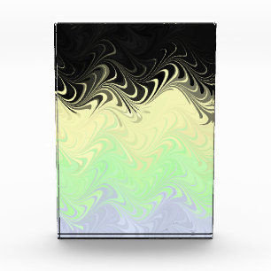 Boho Wavy Marbled Abstract Cassgender Pride Flag Acrylic Award