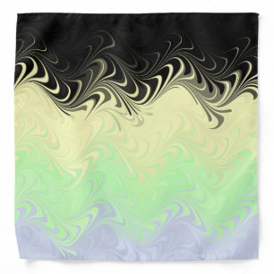 Boho Wavy Marbled Abstract Cassgender Pride Flag Bandana