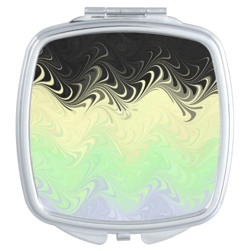 Boho Wavy Marbled Abstract Cassgender Pride Flag Compact Mirror