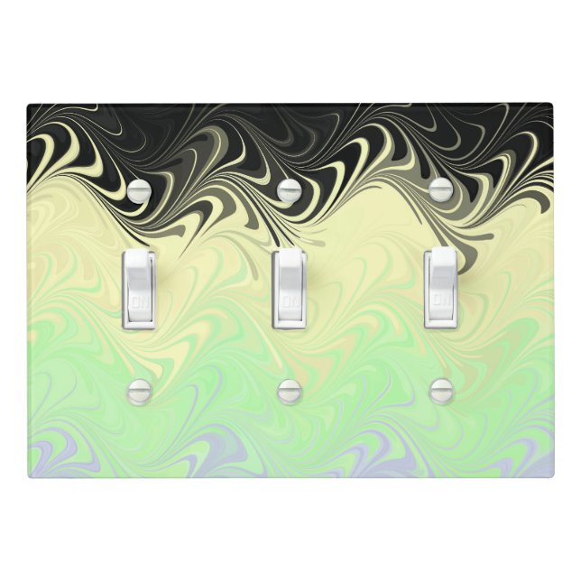 Boho Wavy Marbled Abstract Cassgender Pride Flag Light Switch Cover (In Situ)