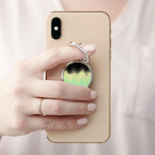 Boho Wavy Marbled Abstract Cassgender Pride Flag Phone Ring Stand