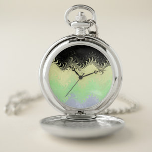 Boho Wavy Marbled Abstract Cassgender Pride Flag Pocket Watch