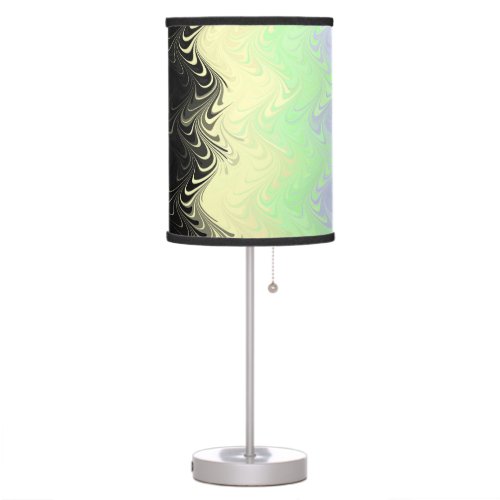 Boho Wavy Marbled Abstract Cassgender Pride Flag Table Lamp