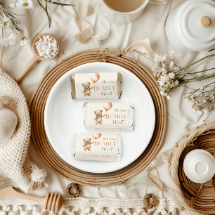 Boho We Can Bearly Wait Beige Bear Baby Shower Hershey's Miniatures