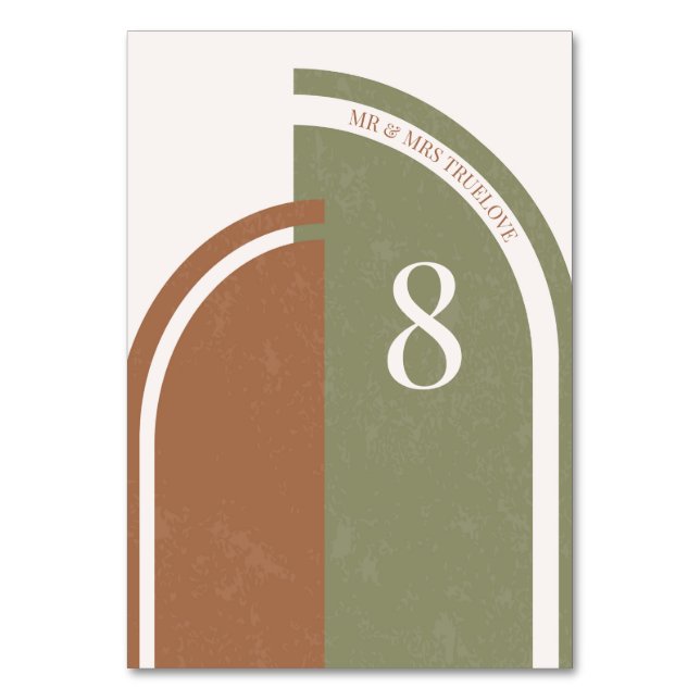 Boho Wedding Arch Table Numbers (Front)