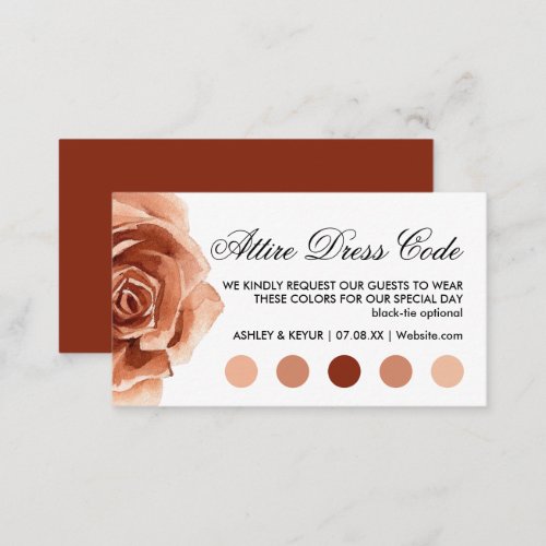 Boho Wedding Attire Dress Code Enclosure Card