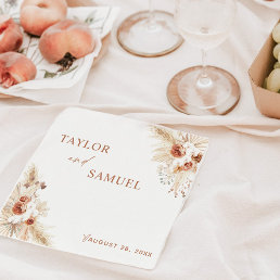 Boho Wedding Cocktail Paper Napkin