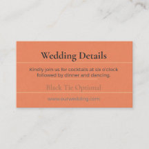 Boho Wedding Details Card | Chic Floral Luxe