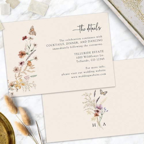 Boho Wedding Details Enclosure Card