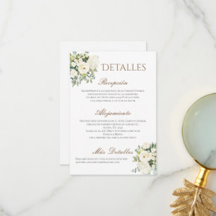 Boho Wedding Details in Spanish Thank You Card