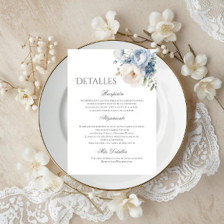 Boho Wedding Details in Spanish Thank You Card