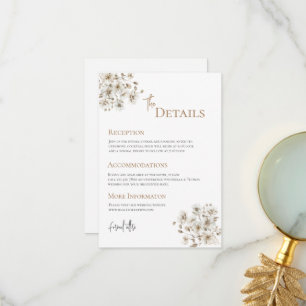 Boho Wedding Details Thank You Card