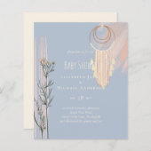 BOHO Wedding Dusty Blue Peach Dream Catcher (Front/Back)