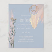 BOHO Wedding Dusty Blue Peach Dream Catcher (Front)