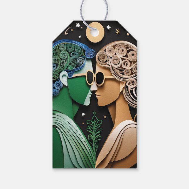 Boho Wedding Favor Gift Tags (Front)