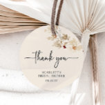 Boho Wedding Favor Tags<br><div class="desc">This stylish & elegant bridal shower favor tag features gorgeous hand-painted watercolor wildflowers arranged as a lovely bouquet and elegant calligraphy script. The back includes a coordinating pattern. Find matching items in the Boho Wildflower Bridal Shower Collection.</div>