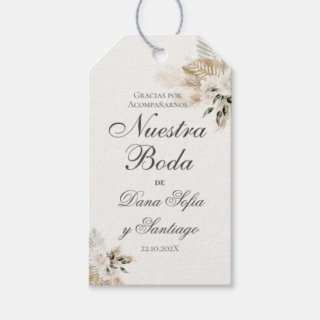 Boho Wedding Gift Tags (Front)