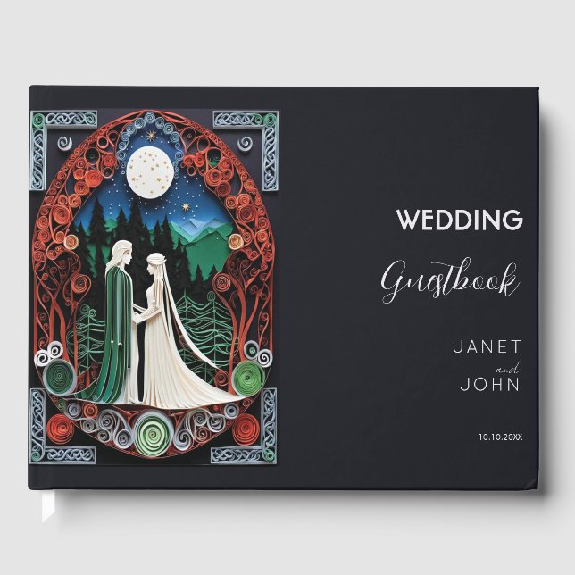 Boho Wedding  Guest Book (Front)