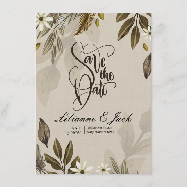 Boho Wedding Invitation (Front)