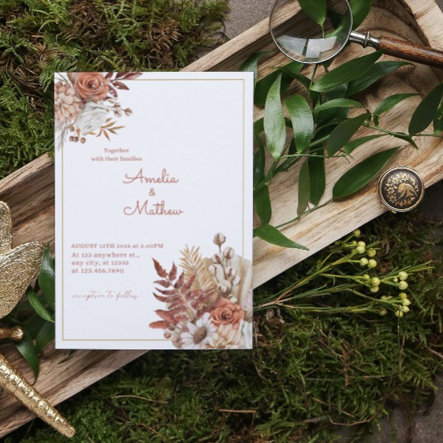 Boho Wedding Invitation Template (Creator Uploaded)