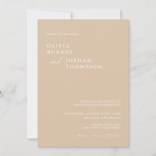 Boho Wedding Invite  Modern Minimalist Wedding