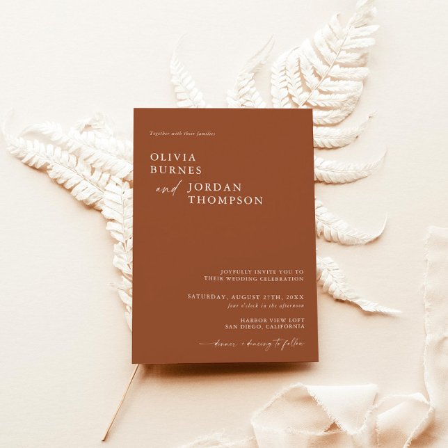 Boho Wedding Invite | Modern Minimalist Wedding (Creator Uploaded)
