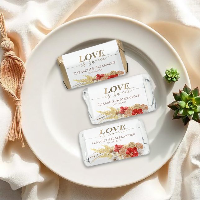 Boho Wedding Love is sweet Hershey's Miniatures (Creator Uploaded)