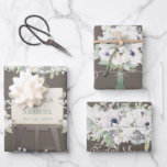 Boho Wedding Mocha Watercolor Floral Bridal Shower Wrapping Paper Sheets<br><div class="desc">A truly charming design for her special day! A simply dreamy design of a gorgeous assortment of magnolias, anemones, eucalyptus and foliage. It definitely has a country romance sort of vibe. Beautiful shades of soft violets and lavenders with touches of mint green blend together elegantly and really pop against a...</div>