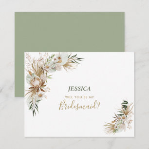 Boho Wedding Party Will you be my Proposal Note Card