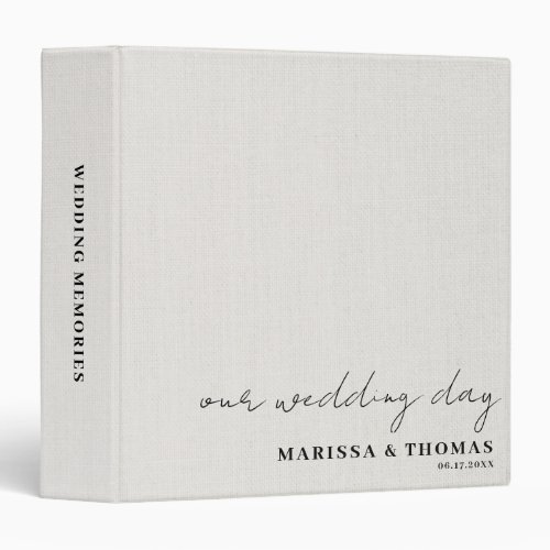 Boho Wedding Photo Album Keepsake Linen