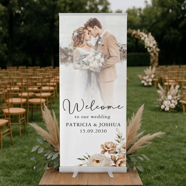 Boho Wedding Photo Welcome Retractable Banner (Creator Uploaded)