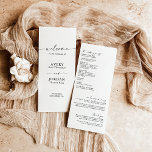 Boho Wedding Program | Modern Minimalist Wedding<br><div class="desc">This simple,  black and white Wedding Program features a modern minimalist design with accents of modern calligraphy. Perfect for your wedding or special event.</div>